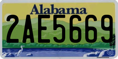 AL license plate 2AE5669