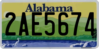 AL license plate 2AE5674