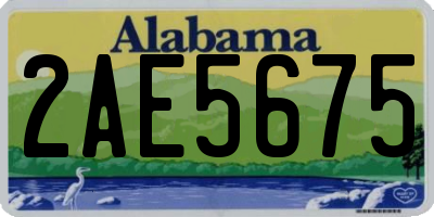 AL license plate 2AE5675