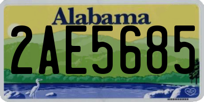AL license plate 2AE5685