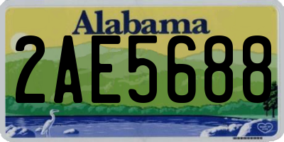 AL license plate 2AE5688
