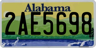 AL license plate 2AE5698