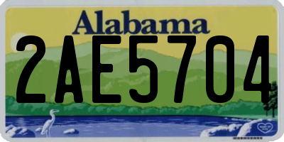 AL license plate 2AE5704