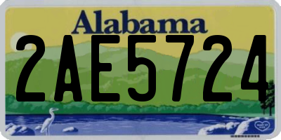 AL license plate 2AE5724