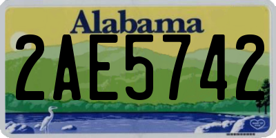 AL license plate 2AE5742
