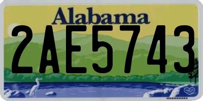 AL license plate 2AE5743