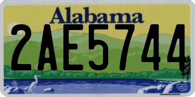 AL license plate 2AE5744