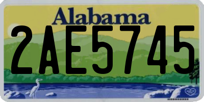 AL license plate 2AE5745