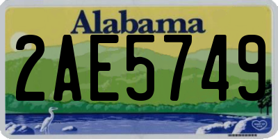 AL license plate 2AE5749