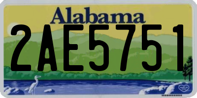 AL license plate 2AE5751