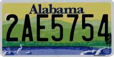 AL license plate 2AE5754