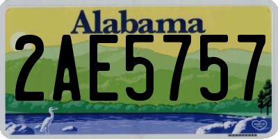 AL license plate 2AE5757