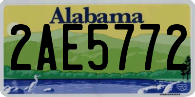 AL license plate 2AE5772