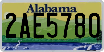 AL license plate 2AE5780
