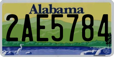 AL license plate 2AE5784