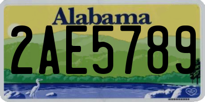 AL license plate 2AE5789