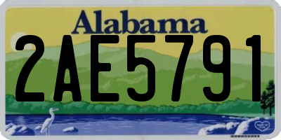 AL license plate 2AE5791