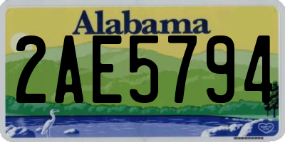 AL license plate 2AE5794