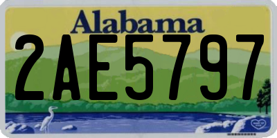 AL license plate 2AE5797
