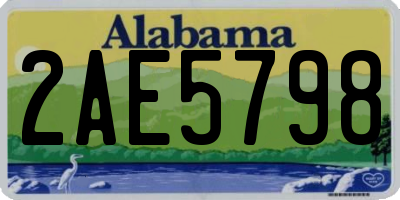 AL license plate 2AE5798