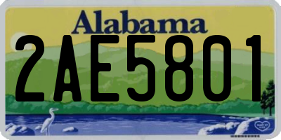 AL license plate 2AE5801