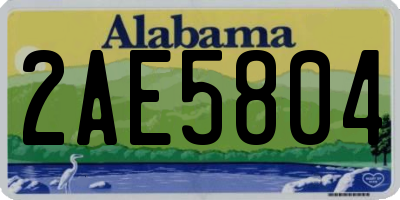 AL license plate 2AE5804