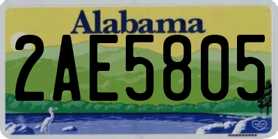 AL license plate 2AE5805