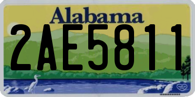 AL license plate 2AE5811