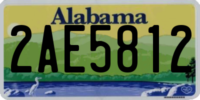 AL license plate 2AE5812