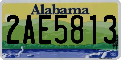 AL license plate 2AE5813