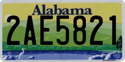 AL license plate 2AE5821