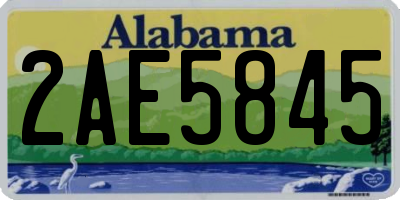 AL license plate 2AE5845