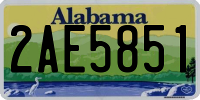 AL license plate 2AE5851