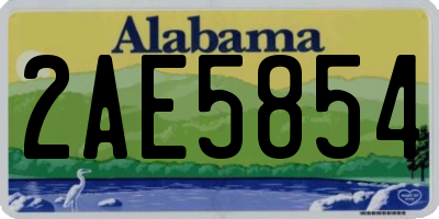 AL license plate 2AE5854