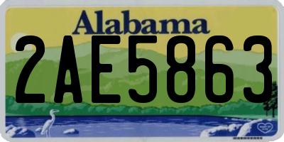 AL license plate 2AE5863