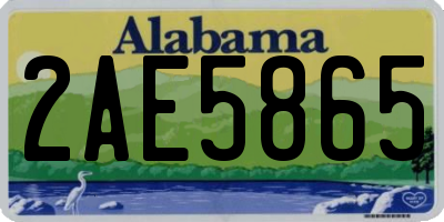 AL license plate 2AE5865