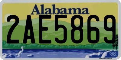 AL license plate 2AE5869
