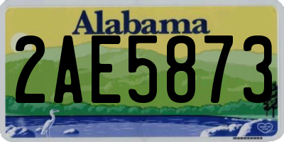 AL license plate 2AE5873