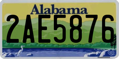 AL license plate 2AE5876