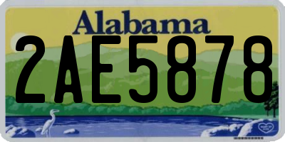 AL license plate 2AE5878