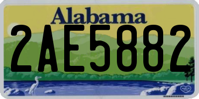 AL license plate 2AE5882