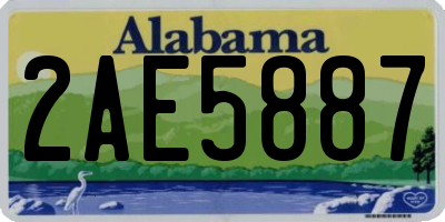 AL license plate 2AE5887