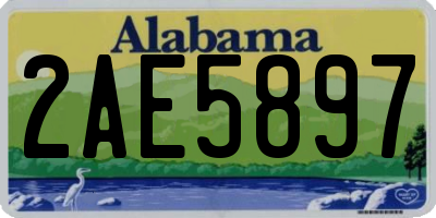 AL license plate 2AE5897