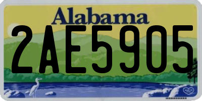 AL license plate 2AE5905