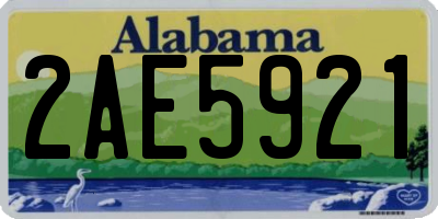 AL license plate 2AE5921