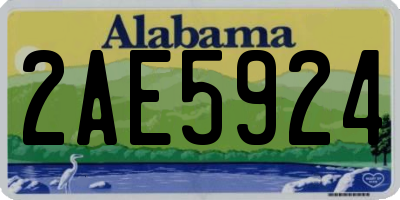 AL license plate 2AE5924