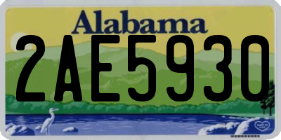 AL license plate 2AE5930