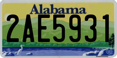 AL license plate 2AE5931