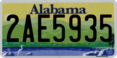 AL license plate 2AE5935