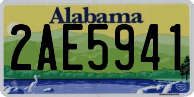 AL license plate 2AE5941